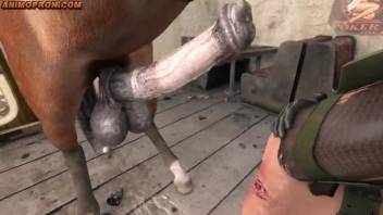 Animal sex scene with D-Horse and Quiet