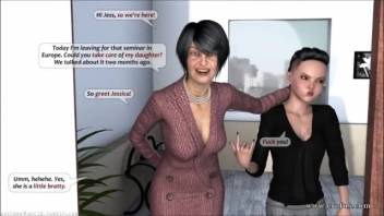 Bestiality adult film featuring 3D female dogs engaging in sex