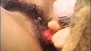 Hottie derives ecstasy from canine's dick