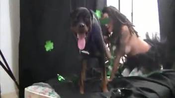 Adorable girl in doggy style enjoying fantastic porn