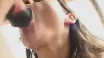 Cum-craving hottie gulps down stallion spunk